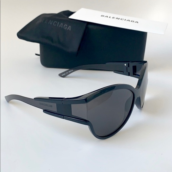 Balencaiga Sunglasses BB0038S 001 Black Grey - Picture 3 of 7